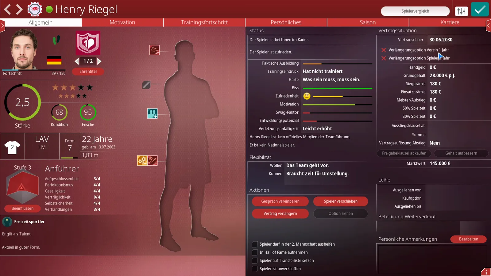 Salary adjustment and contract buy-out amendment options beneath an active player contract in WE ARE FOOTBALL 2027